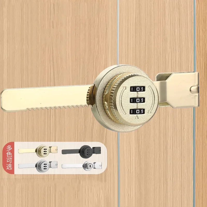 No-drilling Password Sawtooth Lock Sliding Wine Cabinet Door Glass Lock Counter Window Sliding Door Locks Cabinet Glass Clips