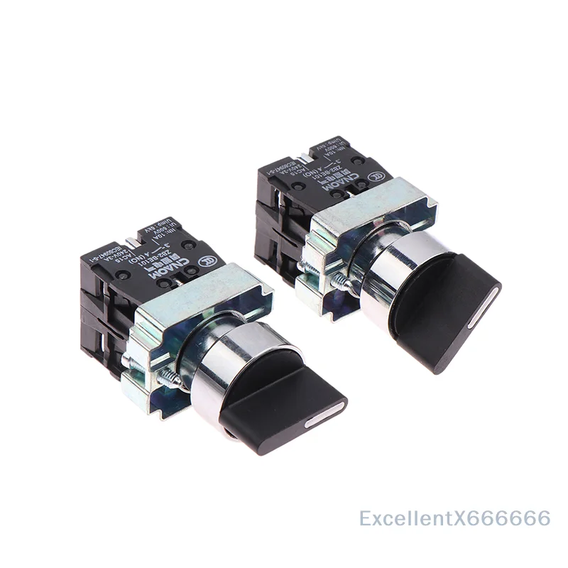 1 Piece 22mm Selector Knob Switch 2NO/1NO1NC 2/3 Position Self Locking/Resetting for Electronics