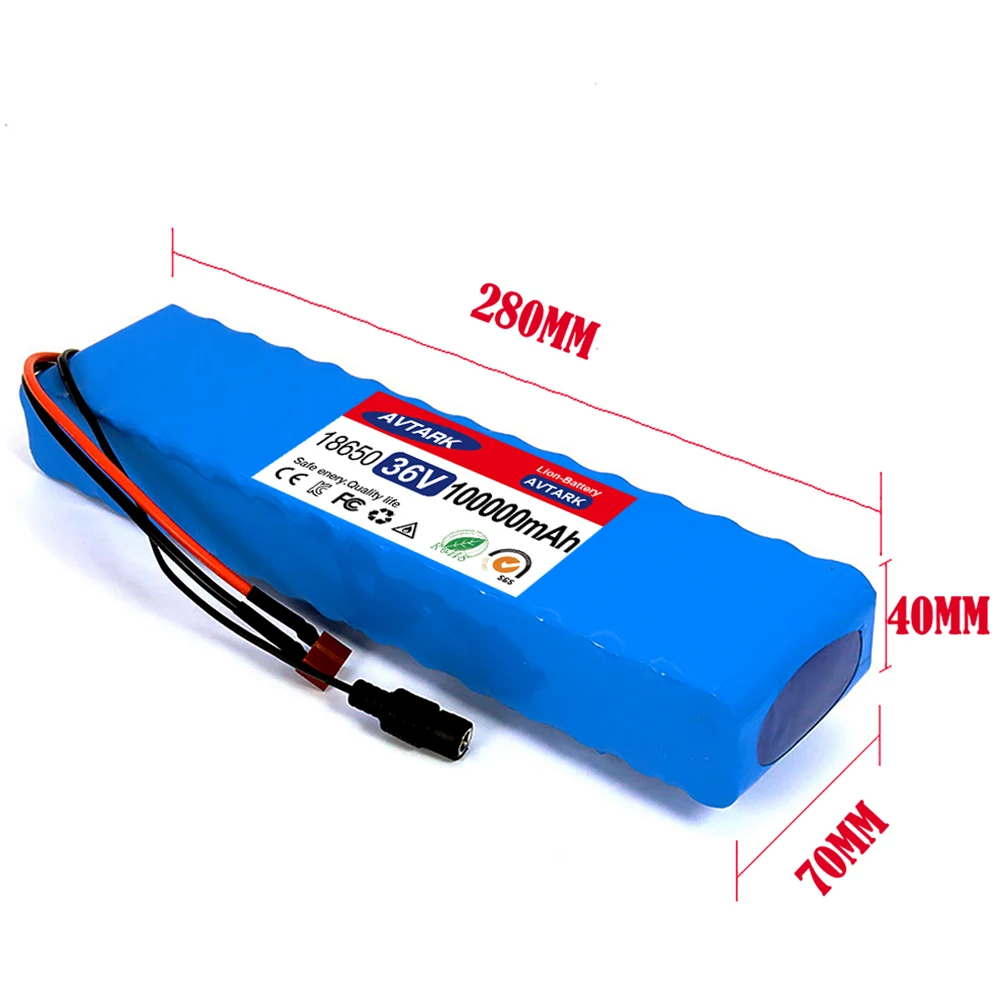 🔋 36 فولت 100 أمبير 18650 بطارية ليثيوم قابلة للشحن حزمة 10S3P 1000 واط الطاقة تعديل دراجة سكوتر مركبة كهربية مع BMS