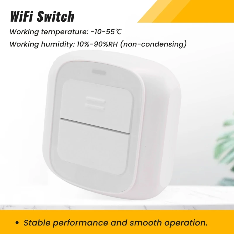 

Беспроводной умный настенный выключатель Tuya Wifi с кнопкой управления сценариями, низкое энергопотребление, без проводки, управление одним касанием, простая установка.