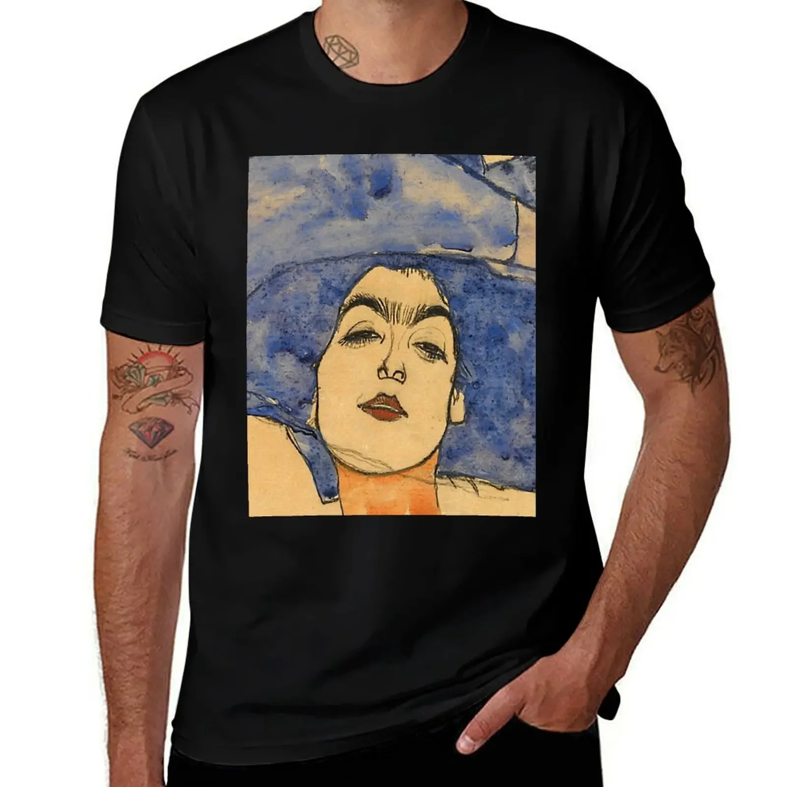 Egon Schiele Portrait of Eva Freund, 1910 T-Shirt tees Luxury man shirts graphic tees mens t shirts pack