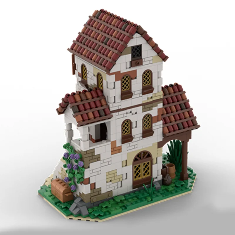 1404 шт. модель пиратской таверны в масштабе миди с дизайном нескольких комнат и террасы, идеальные строительные блоки для любителей пиратской тематики