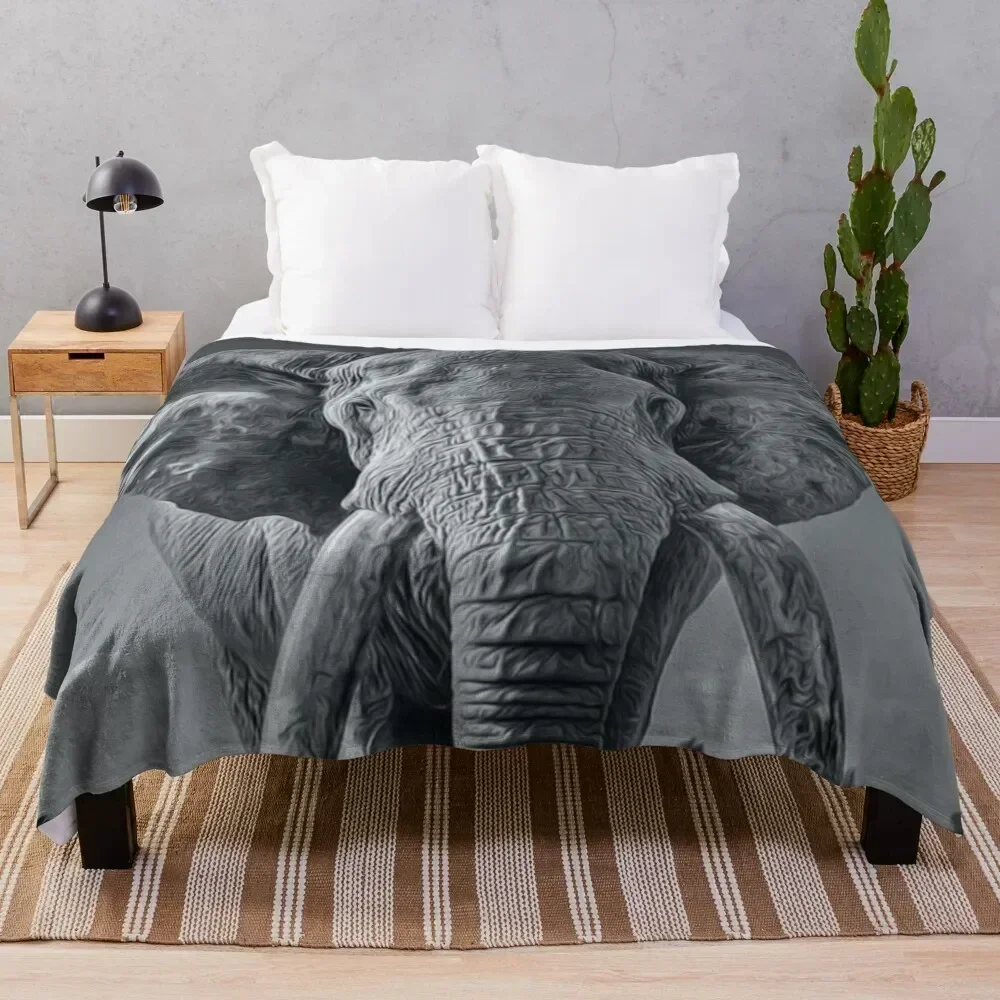 

THE GREAT ELEPHANT Throw Blanket Plaid Beautifuls Bed Fashionable Blankets For Bed Blankets