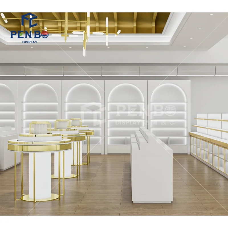 custom.One Stop Perfume Design Solution Custom Display Cabinets Shelves and Interior Layout Planning