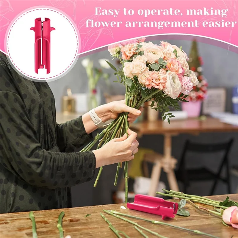 

A03F-Rose Stem Thorns Stripper Tool,Flower Cleaning Cutter, For Home Garden Use Leaf Removal Red For Flowers