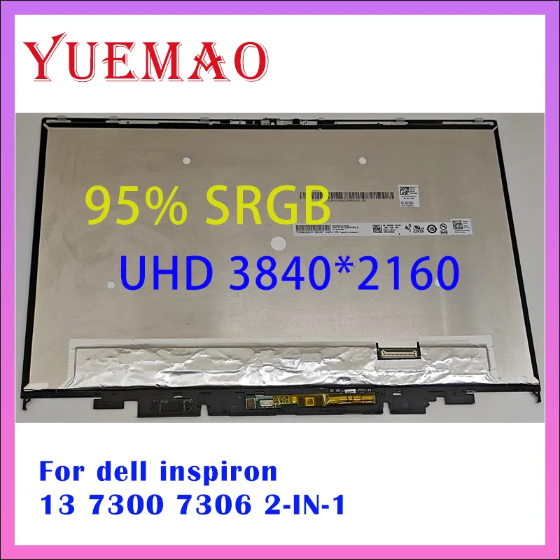 For Dell Inspiron 7300 7306 2-in-1 p124g p124g001 p125g p125g002 13.3'' Touch LCD Screen Digitizer Assembly Display Replacement