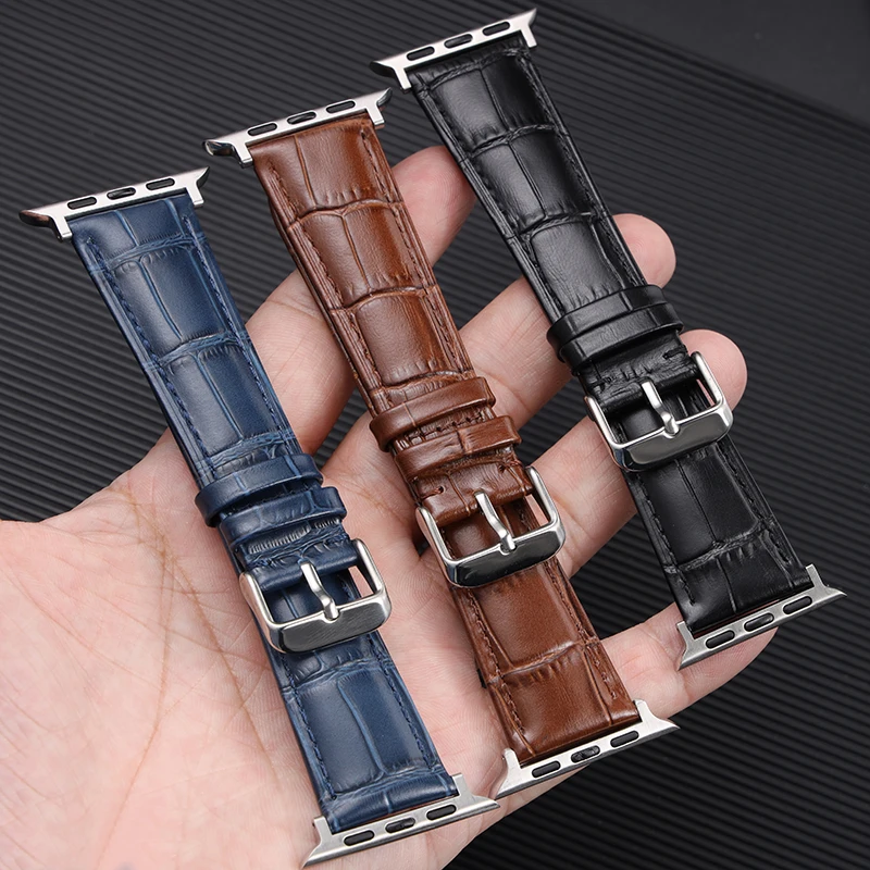 Leather strap For Apple watch band Ultra 2 49mm 44mm 40mm 38mm/42mm sport loop bracelet iWatch series 9 8 7 3 4 5 6 se 41mm/45mm