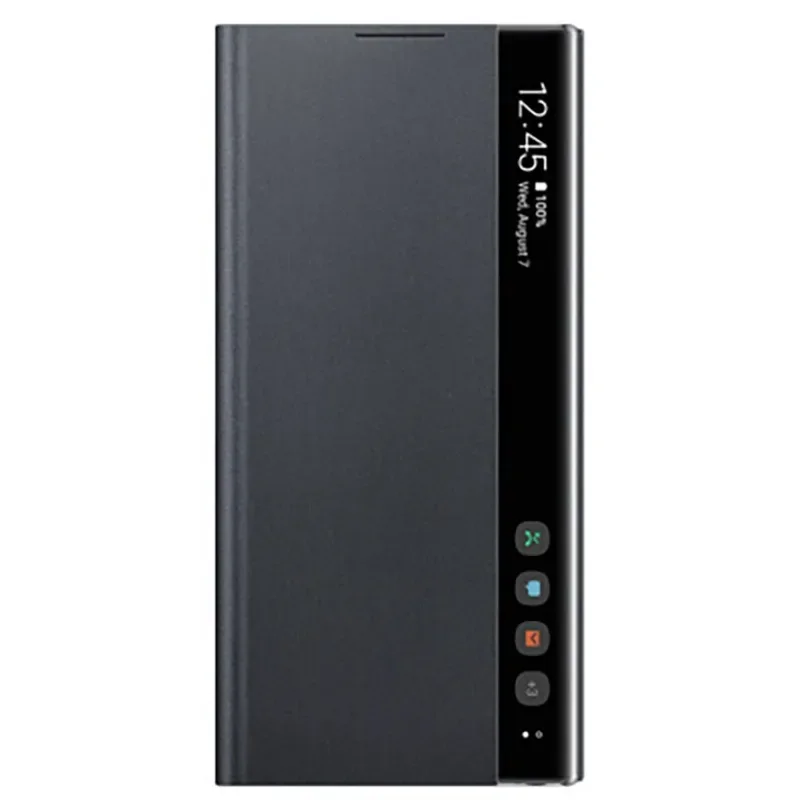 For Samsung Note 10 Smart Sleep Awake Flip Case For Samsung Galaxy Note 10 Plus Note10+ Window View Free-flip Smart Chip Cover
