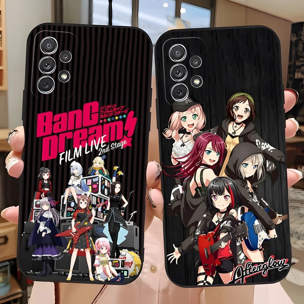 Roselia BanG Dream Anime Phone Case For Samsung S23 Ultra S24 S22 S20 Fe S21 Plus Galaxy A54 A34 A24 A53 M54 Note 20 Cover