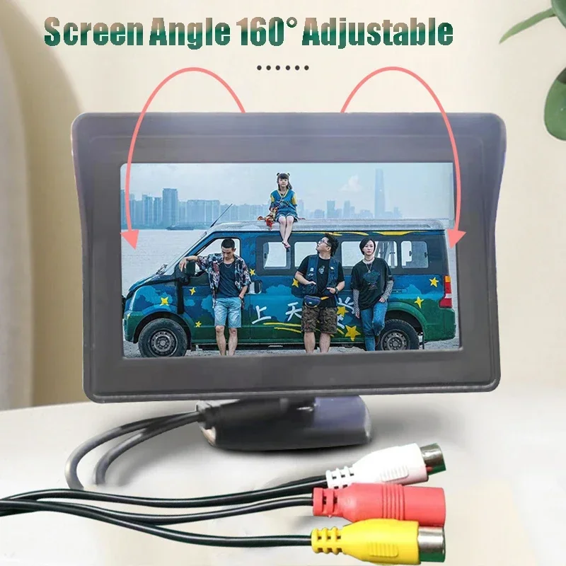 AV TFT LCD 4.3inch Car Rearview Monitor Rear View Camera Reverse Image Display Screen 480 Pixel 9-36V CVBS PAL/NTSC Universal