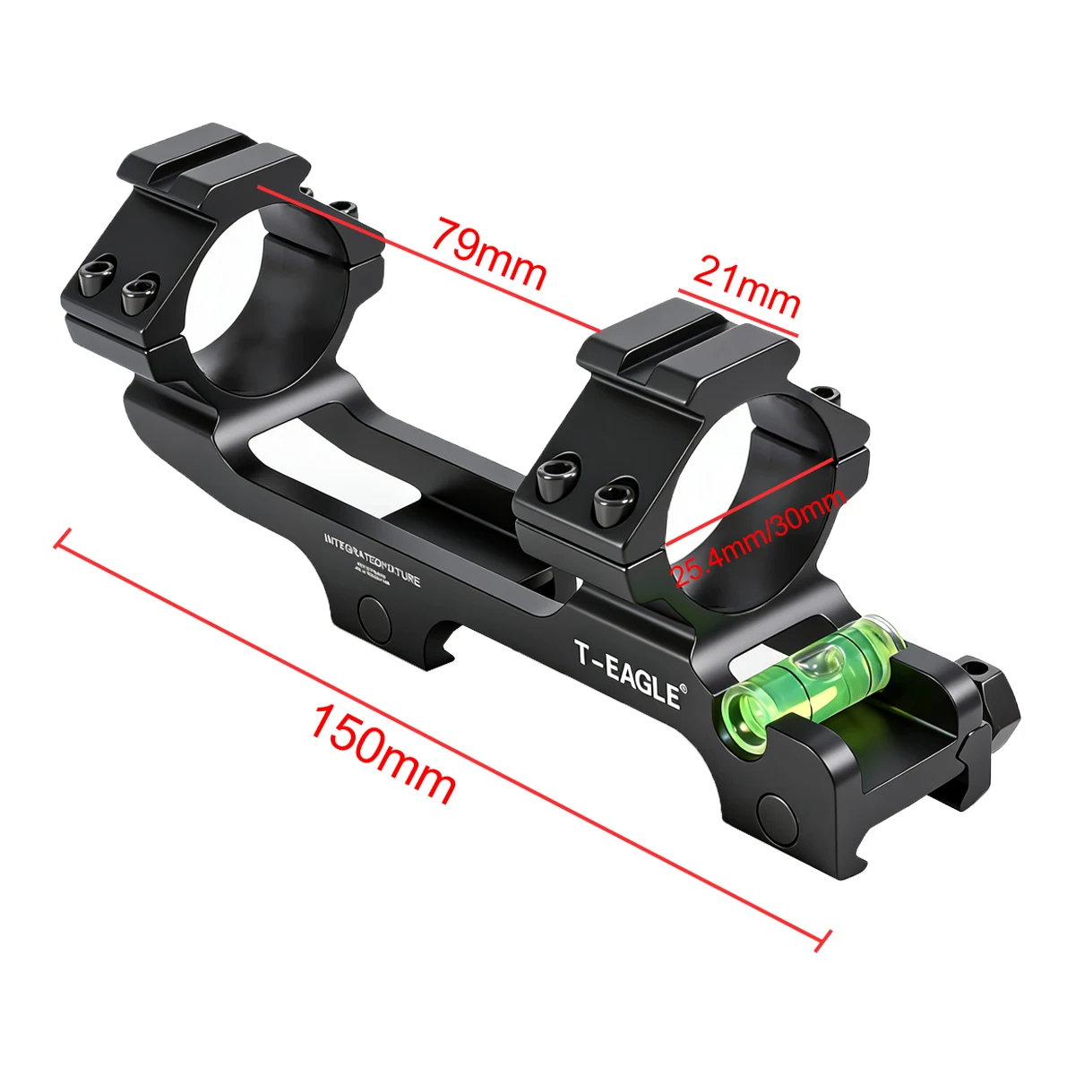 Base de montagem de visão tática de anel duplo de montagem de escopo QD de 25,4 mm / 30 mm com suporte de nível de bolha para montagem em trilho Picatinny AR15