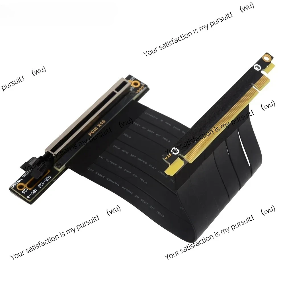 

Удлинительный кабель PCI Express 3.0 16x, двойной угол 90 градусов, вертикальный удлинитель графического процессора PCIe 3,0 x16 на x16, вертикальный удлинитель графического процессора