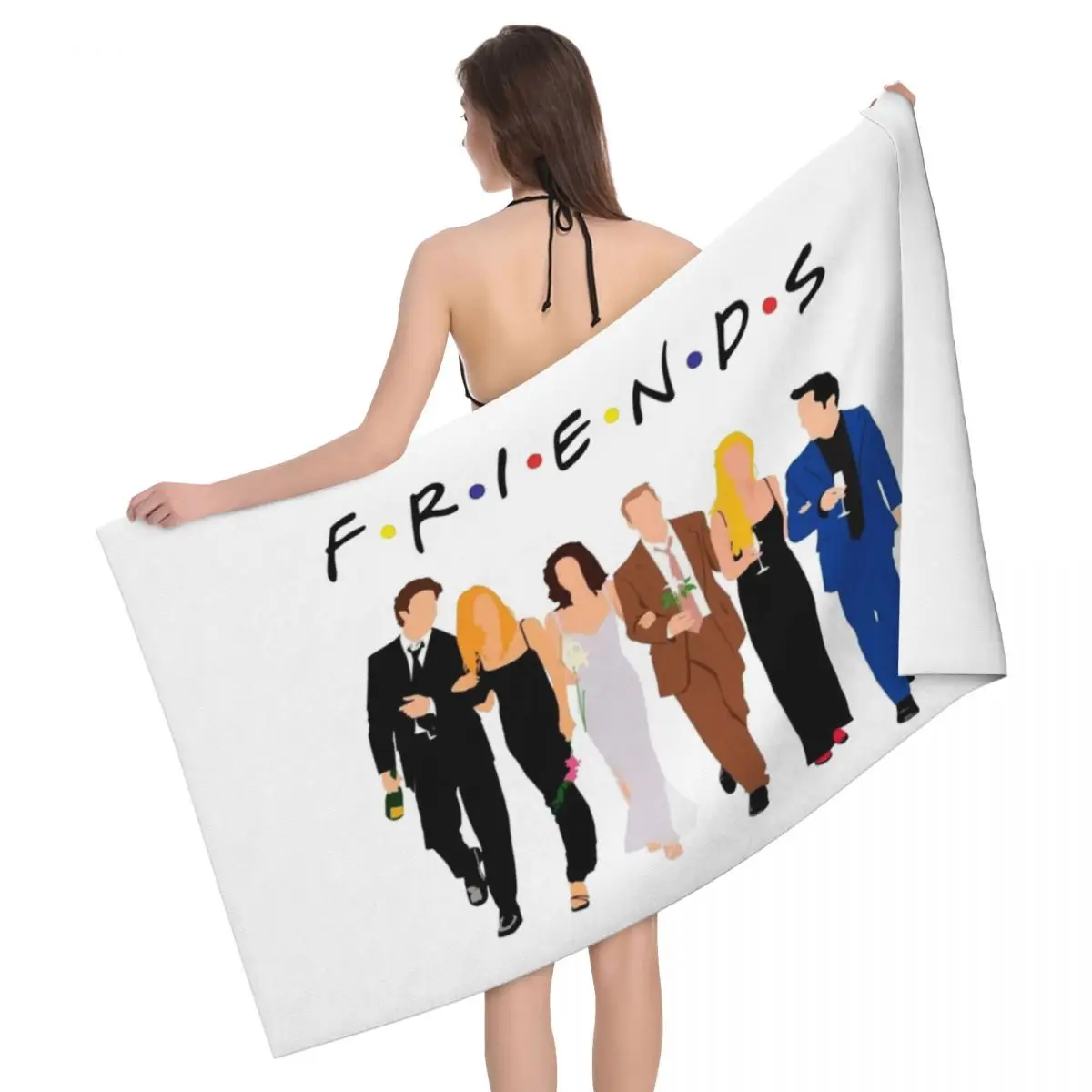 

Friends Reunion Soft Linen Microfiber Bath Beach Towel Quick Dry Cartoon Comic Shower Sports Towels