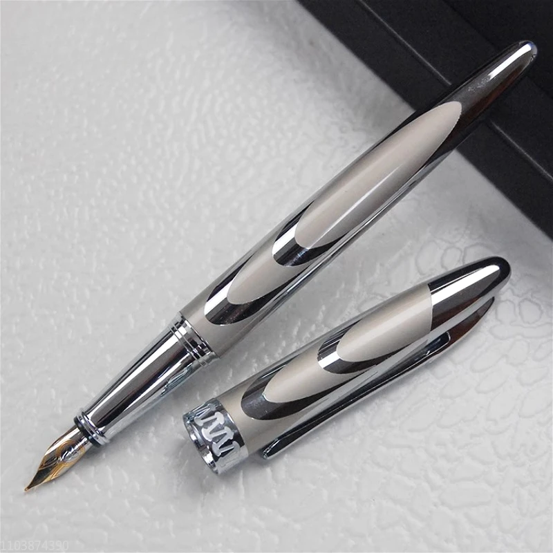 

2024 New LIQIN 658 Metal Pure Copper Fountain Pen Iraurita Gold F Nib Ink Pen Business Office Writing School Stationery Gifts