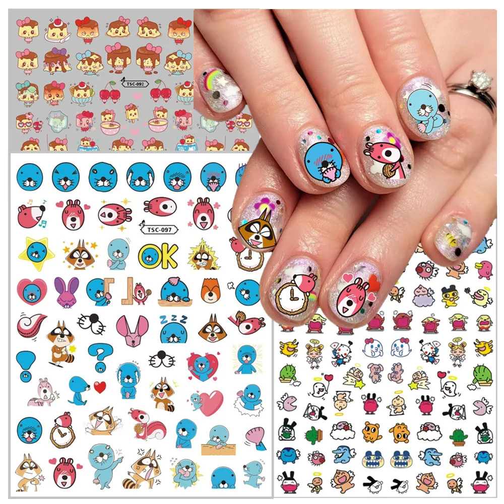 

TSC-097N BOBONONO Yellow face tomagotch anime 3D Nail Art Decals Nail Stickers