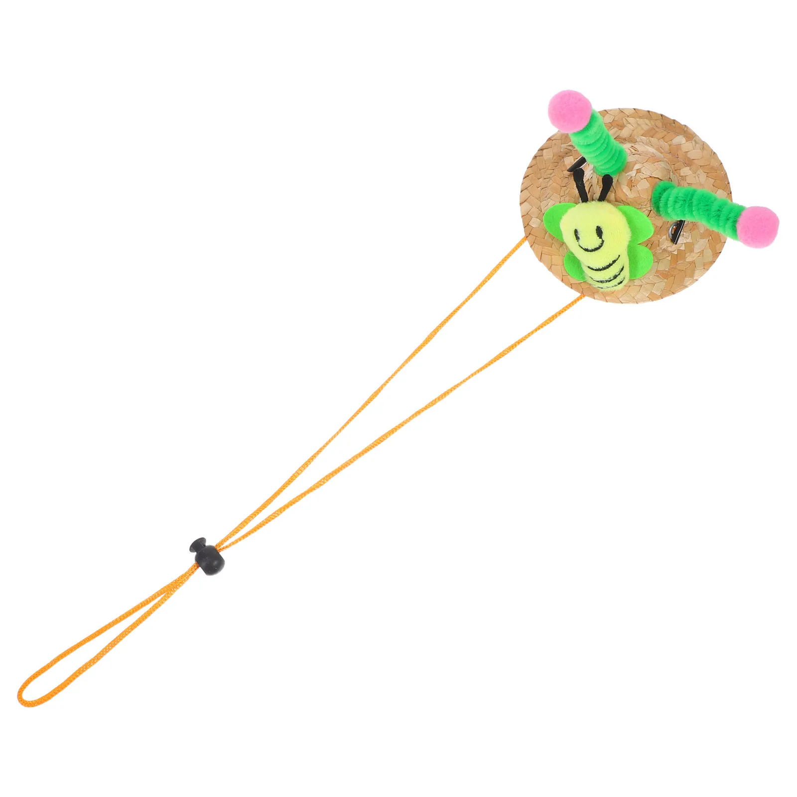 

Adjustable 5.2cm Inner Diameter Mini Straw Hat for Hamsters Guinea Pigs Chinchillas Bee Party Cap Pet Headwear Dress Up Prop