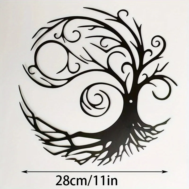 HelloYoung Stunning Tree Of Life Metal Wall Art for Modern Home Decor, Adds Artistic Flair And Natural Elegance To Any Room