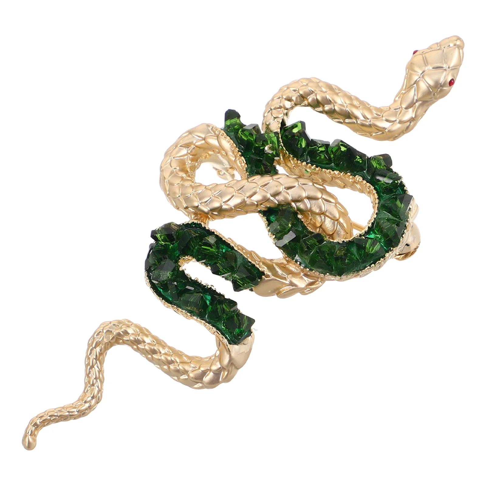 

Year of The Snake Brooch Copper Rhinestone Pins Elegant Jewelry Women Men Chinese New Year Accessories Delicate Snake Theme