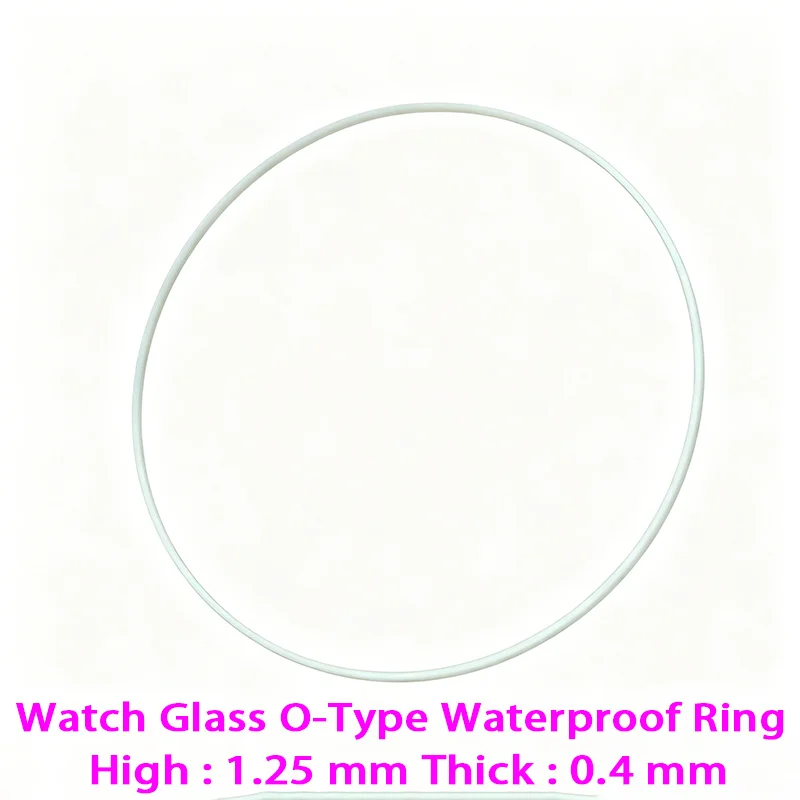 2/5PCS Dia 25mm-40mm Waterproof Ring High 1.25MM Thick 0.4MM Watch Glass O-Ring Watch Case Waterproof Gasket Ring Replace Parts