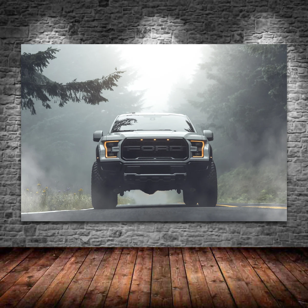 Fords F-150 Raptor Pickup Vehicle Suoercar Wall Art Poster HD Prints Canvas Painting for Living Room Home Decor