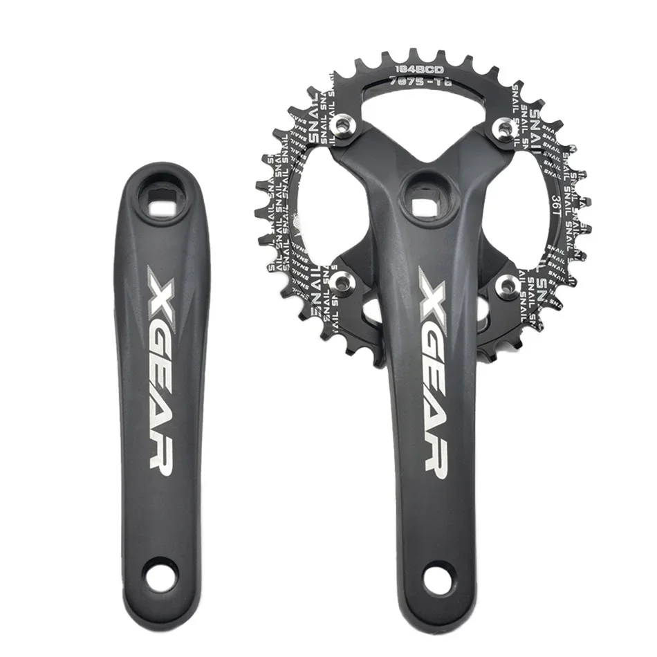 AliExpress NONE GOLDIX Bicycle Crankset 104BCD Mountain Bike Square Hole Crank Aluminum Alloy Crank 170mm Black 32T 34T 36T 38T 40T 42T