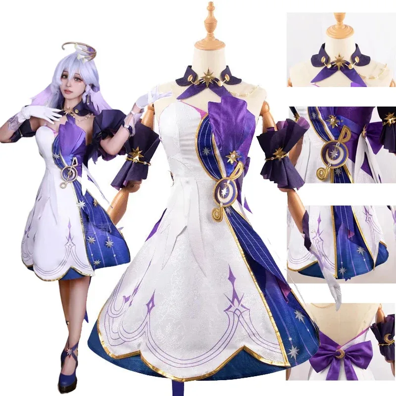 

Robin Cosplay Costume Honkai Star Rail Carnival Uniform Wig Anime Halloween Costumes Women Game