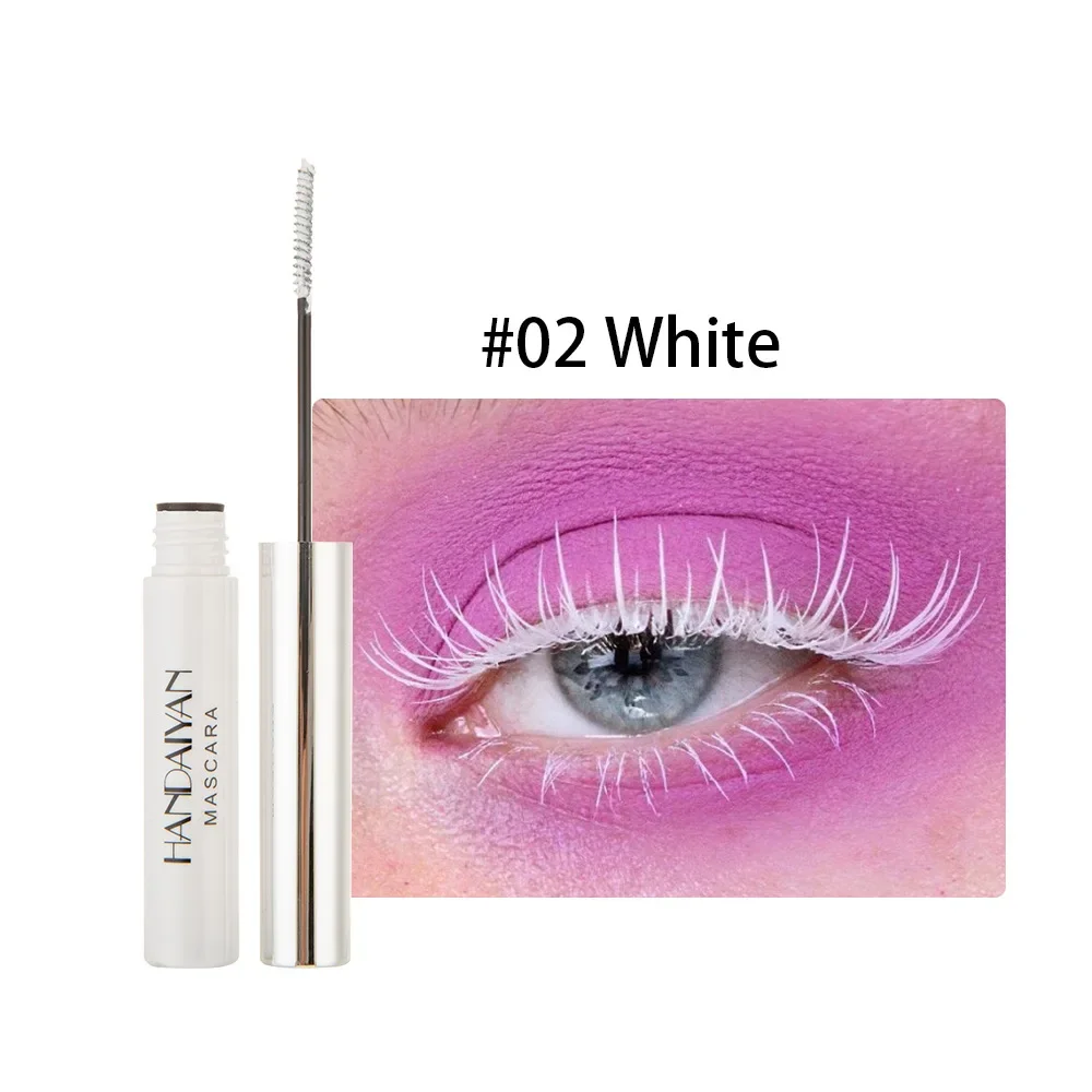 Waterproof  Mascara Eye Lashes Extension Curling Lengthen Colorful Eyelash White Green Colors Cosplay Cosmetic Women Eye Make Up