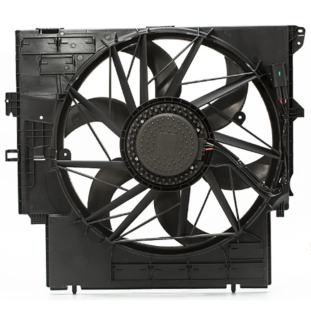 Radiator Cooling Fan Assembly 17427601176 for BMW X3 F25 X4 F26 18d 18i 20dX 28i 20dX 28iX N47N B47 N20  2.0L L4 2013-2018