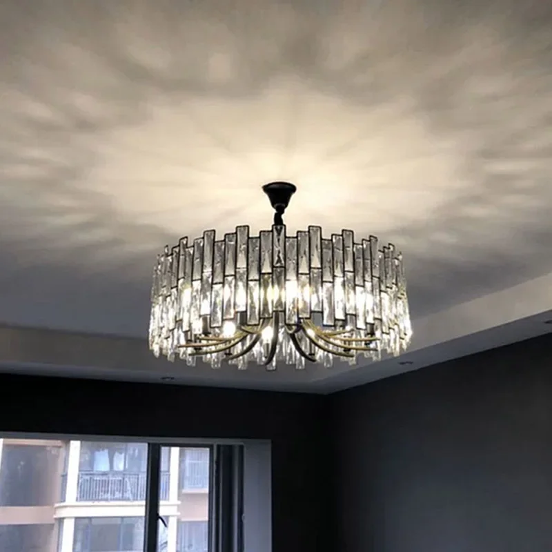 Luxury Crystal Chandelier Lamp Living Room Post Modern Minimalist Personality Home Bedroom Restaurant Creative Led  Light