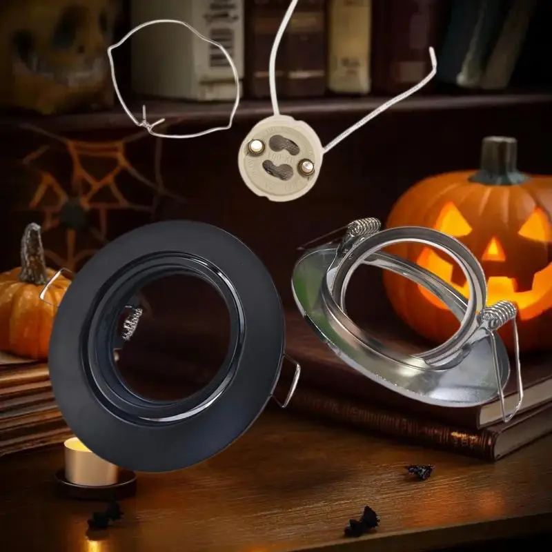 

Round Fixture for LED Bulb Holder MR16 GU10 LED Spotlights Recessed Downlights Frame Kit