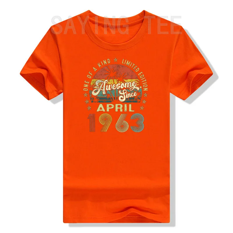 Awesome Since 1963 60 Years Old 60th Birthday Gifts T-Shirt Classical Legend Since 1963 Graphic Tee Tops Born In 1963 Clothes