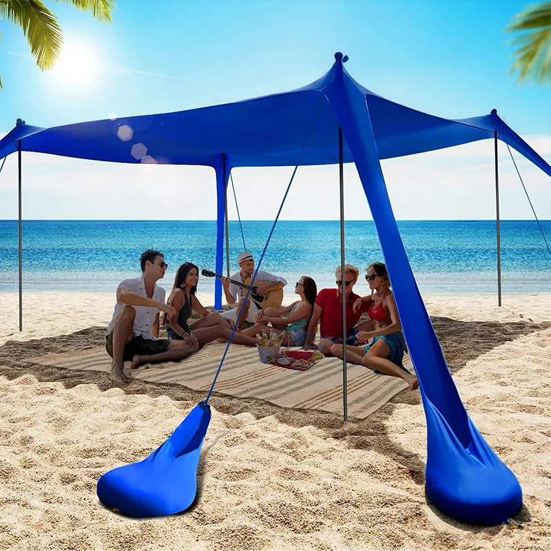 

Outdoor Four Corners Beach UPF50 + Camping Beach Lycra Canopy Sunscreen Awning