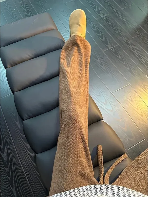 

Cleanfit Casual Pants Men's Straight Leg Coffee Color Old Money Sle Spring Autumn American Sle Teenage Boys Loose Fit