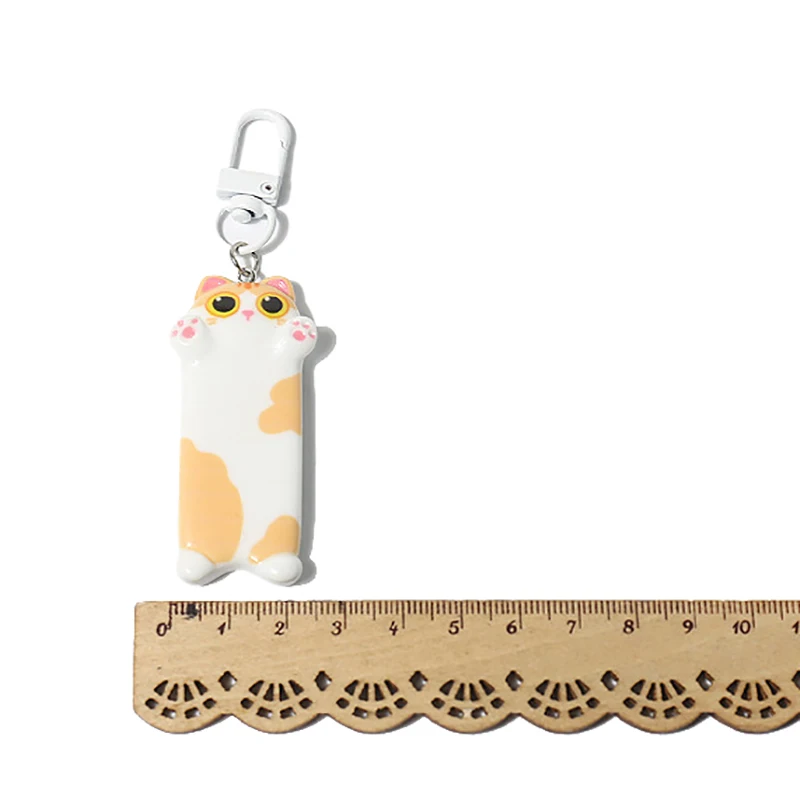 Cartoon Schattige Kat Sleutelhanger Kawaii Dier Sleutelhanger Zoete Hars Sleutelhanger Mooie Schooltas Portemonnee Hanger Paar Geschenken