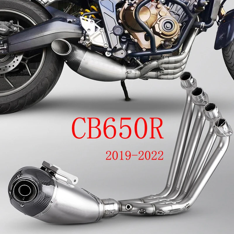 

Полная система для HONDA CB650R CBR650R CB CBR 650 CB650 CBR650 R 2019-2022 мотоциклетный глушитель Escape Front Mid Link Pipe