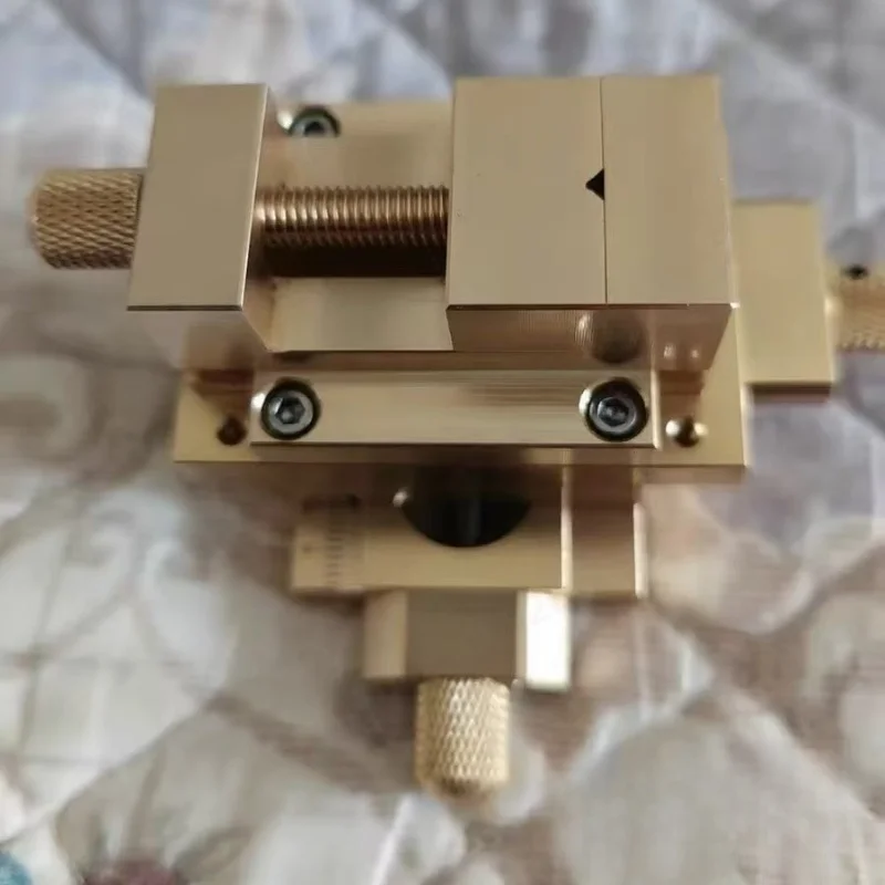 Micro Cross Slide Vise with Dovetail Guide XY Axis Adjustable Miniature Stage for Milling Drilling Precision Machining