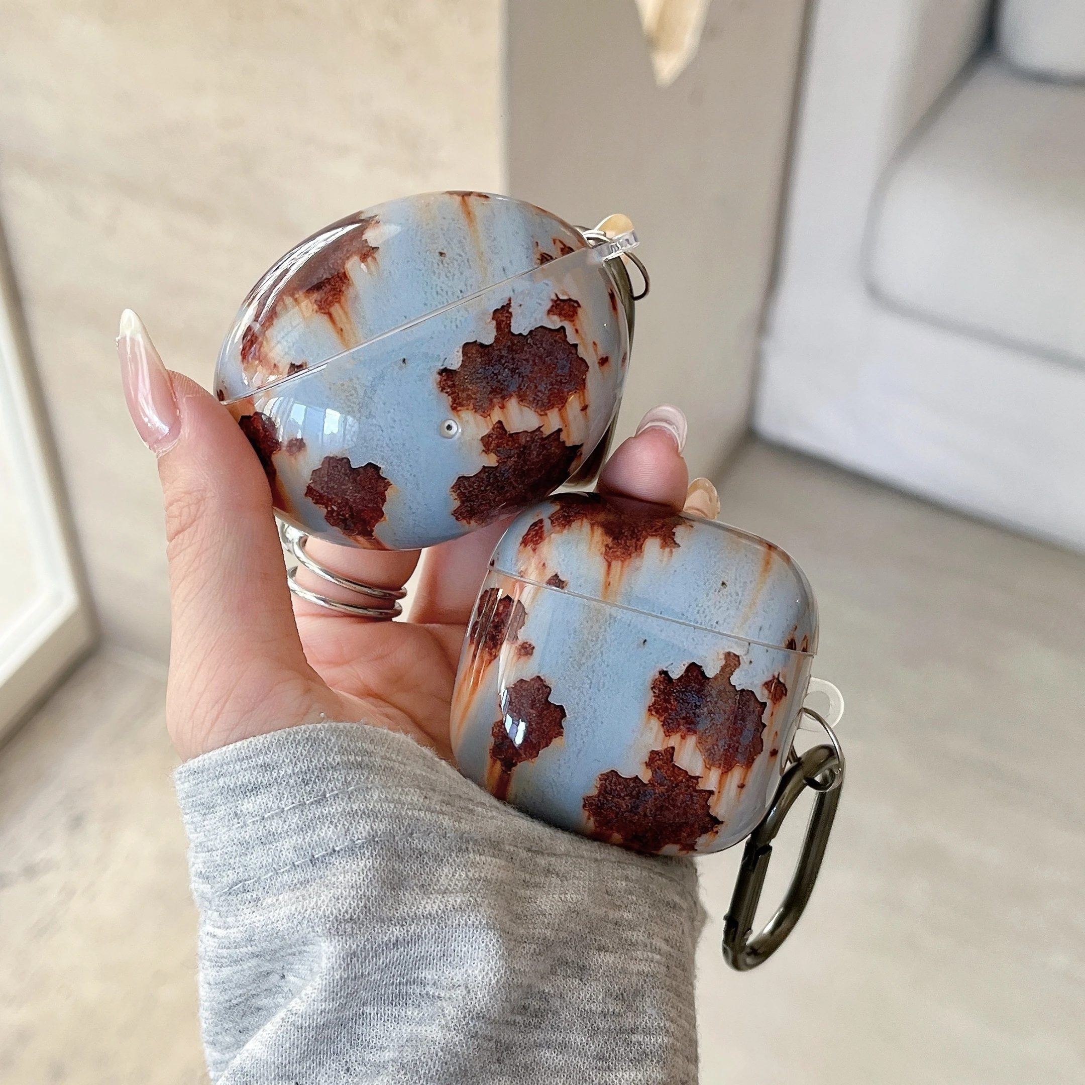 Creative Vintage Rust Earphone Case For Huawei FreeClip 6 5i 6i SE2 SE3 Pro3 Pro4 Wireless Earphone Cover Charging Box