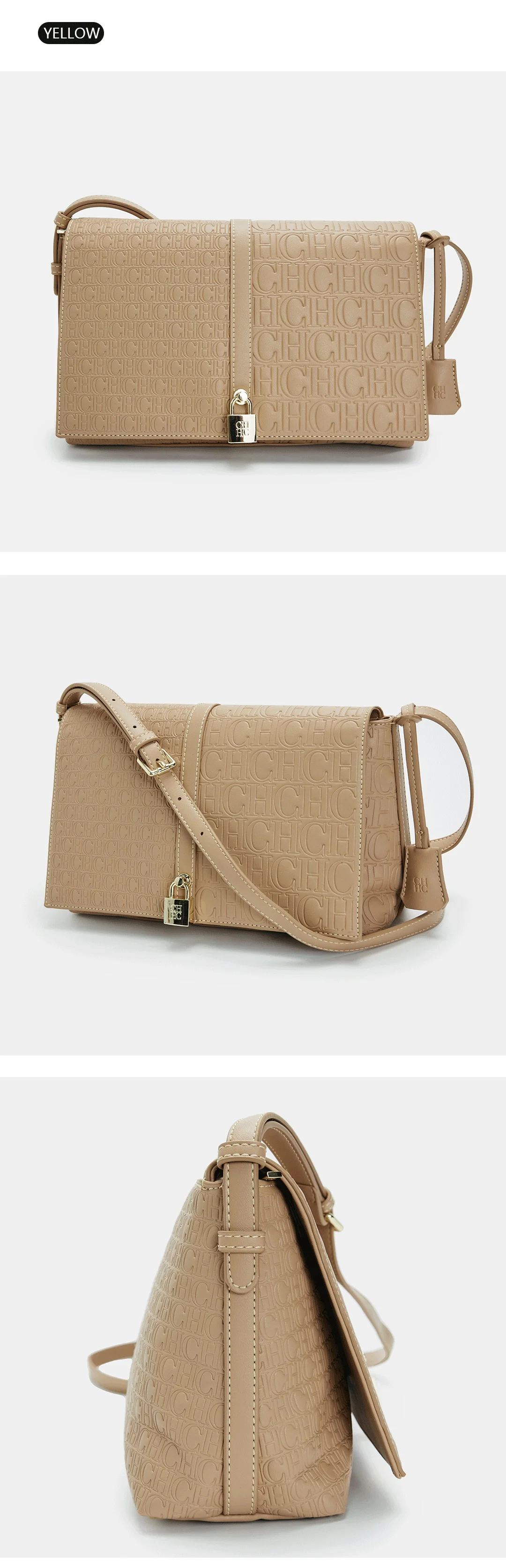 CH Damen Vintage Schultertasche, bedruckte Umhängetasche, modische Handtasche aus PU-Leder, lässige Umhängetasche für Damen, kleine Umhängetasche mit Klappe. – Detail 6