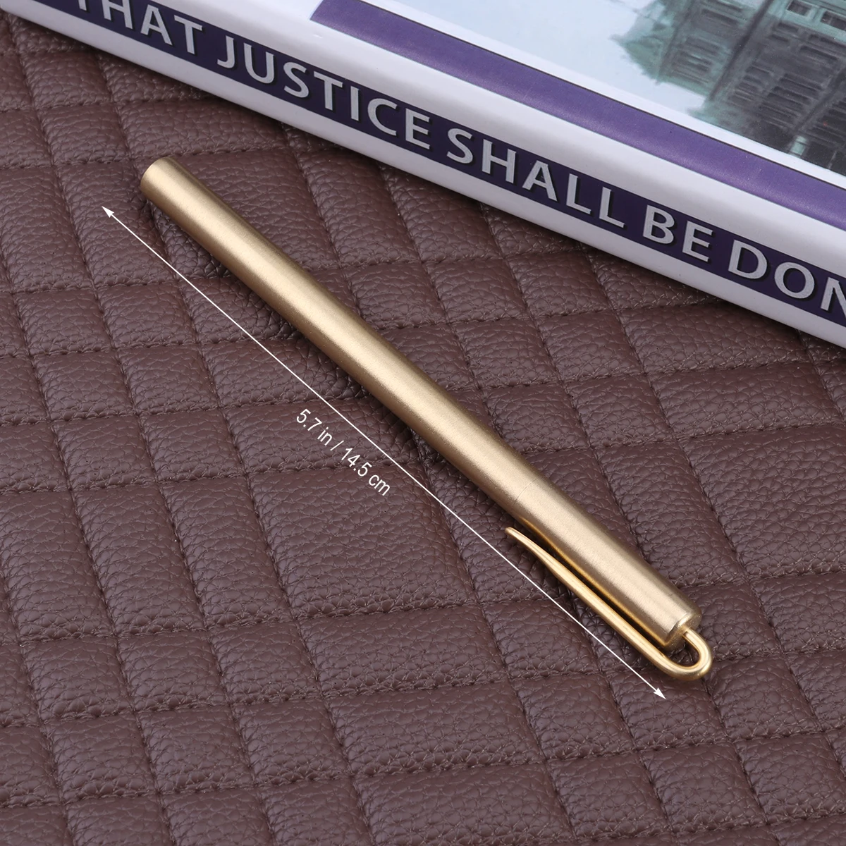 

0.5mm Special Brass Pen with Pen Clip Solid Portable Pen Unique Polished Metal Sign Signature Pen Gel Pen Christmas Gift Pen - B