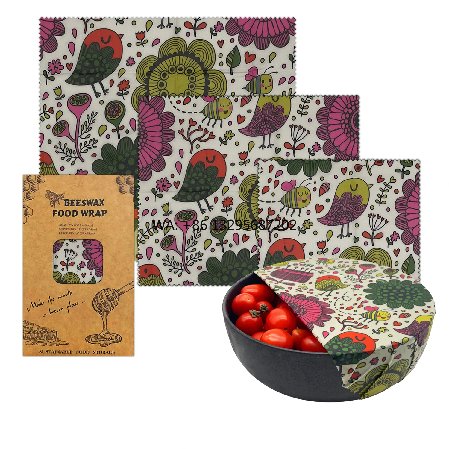 

Unique Style Bee Wax Bohemian Wrapping Paper New Product Support Customization Zero Waste