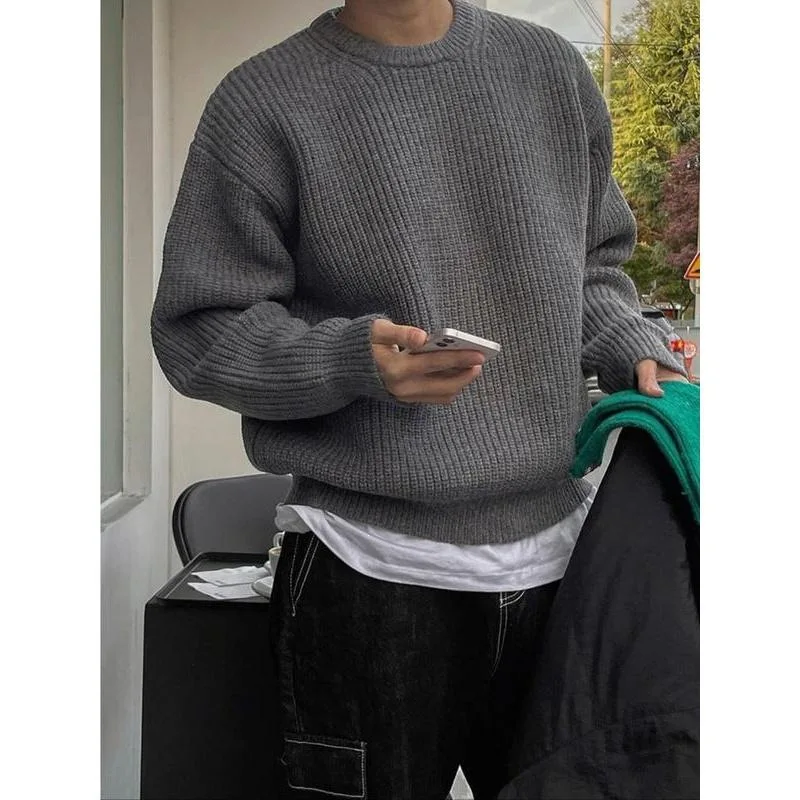 

Men's Knitted Sweater C 61341 Cross-Border External Wearable Fashionable Spring Season Non-Shrinking Unisex Knitwear