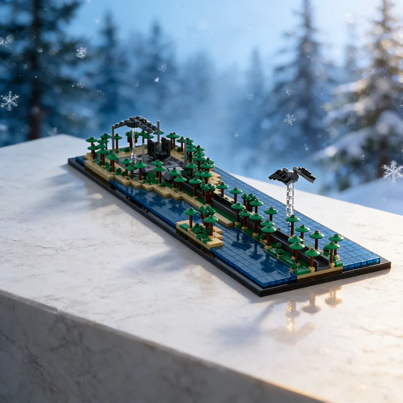 1067 Uds. MOC Escarif almohadilla de aterrizaje estrella batalla modelo bloques de construcción montar arquitectura regalos de navidad juguetes DIY Idea creativa