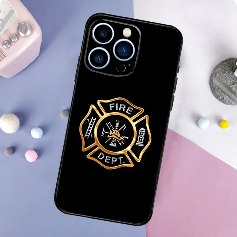 Firefighter Fire Department Fireman Funda For iPhone 16 15 11 12 13 14 Pro MAX X XS Max XR Plus 13 Mini Phone Case