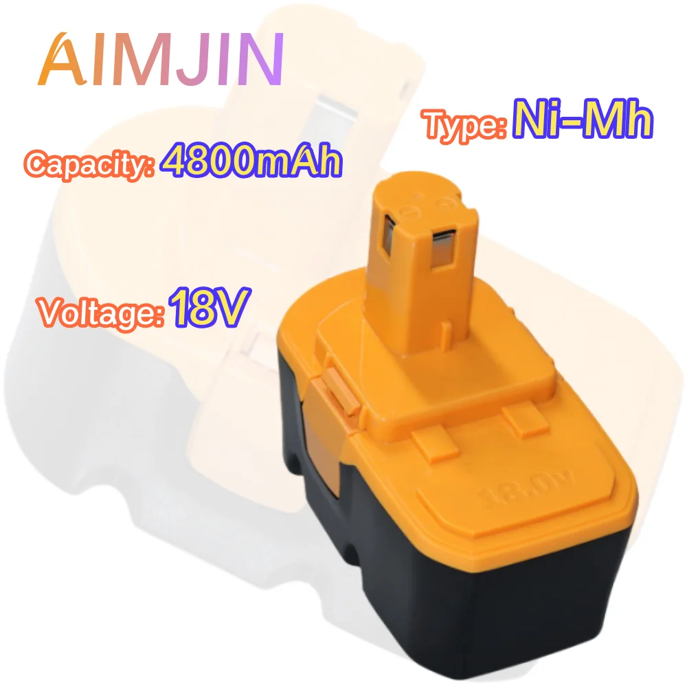 

18V 4800mAh NiMh battery Replacement Cordless Drill Screwdriver Tools Battery for Ryobi ABP1801 ABP1803 BPP1820