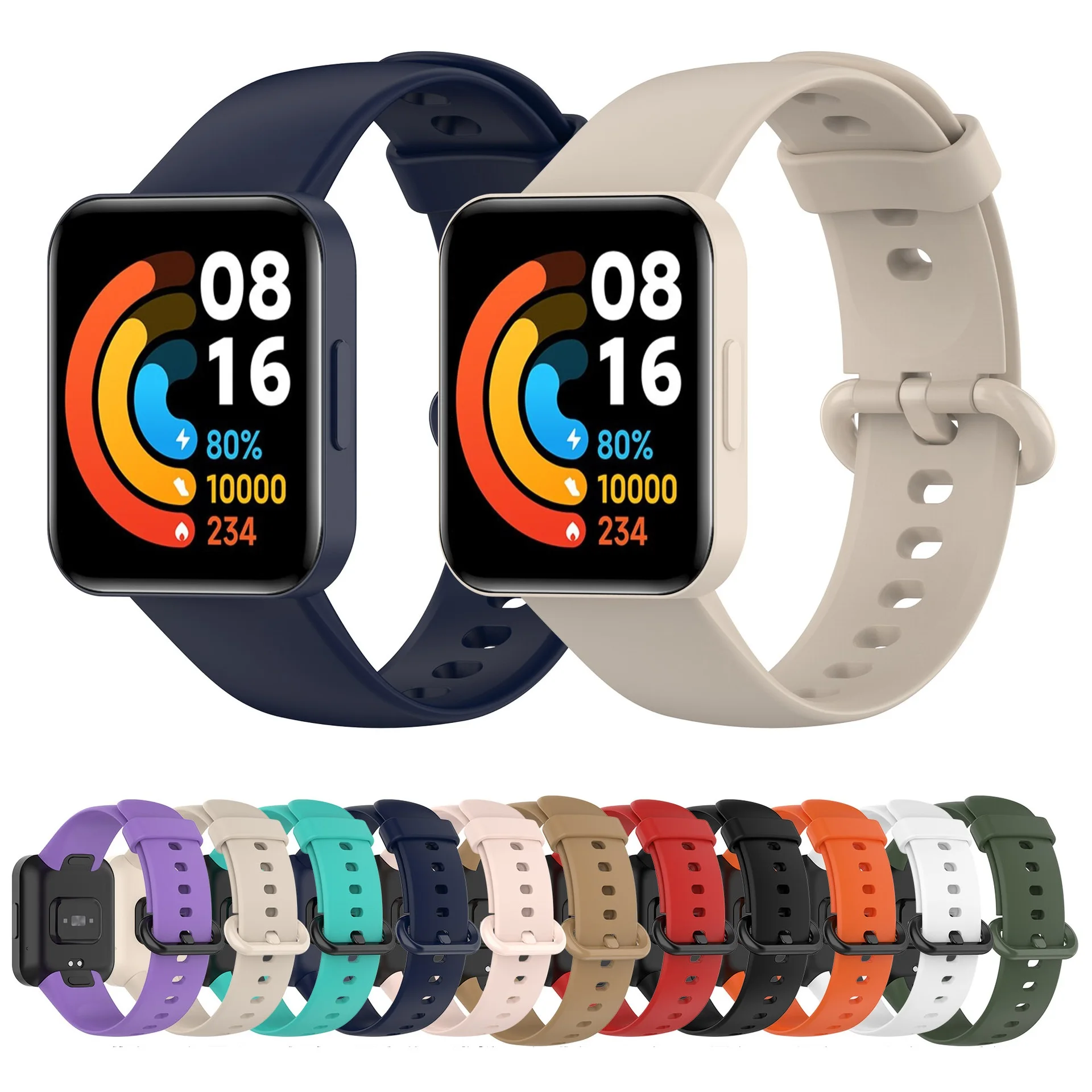 30PCS สายนาฬิกาสําหรับ Redmi Watch 2 Lite Smartwatch สร้อยข้อมือซิลิโคน Watchband