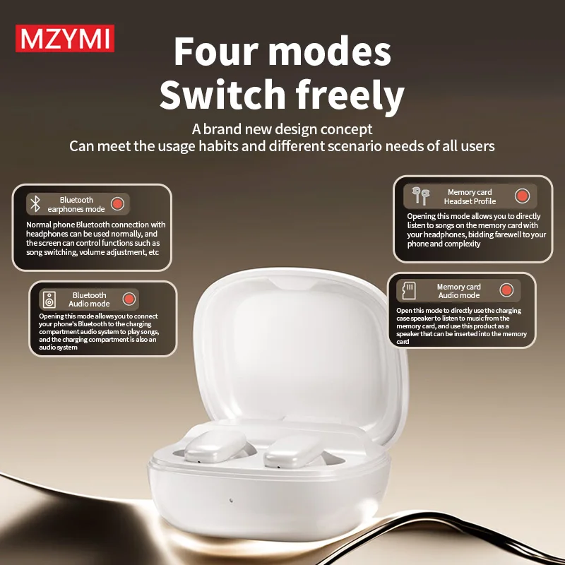 

MZYMI QLS09 ANC Wireless Bluetooth5.4 Earphone Touch Screen In-Ear Headset Noise Cancelling HiFi Stereo Headphone with Display