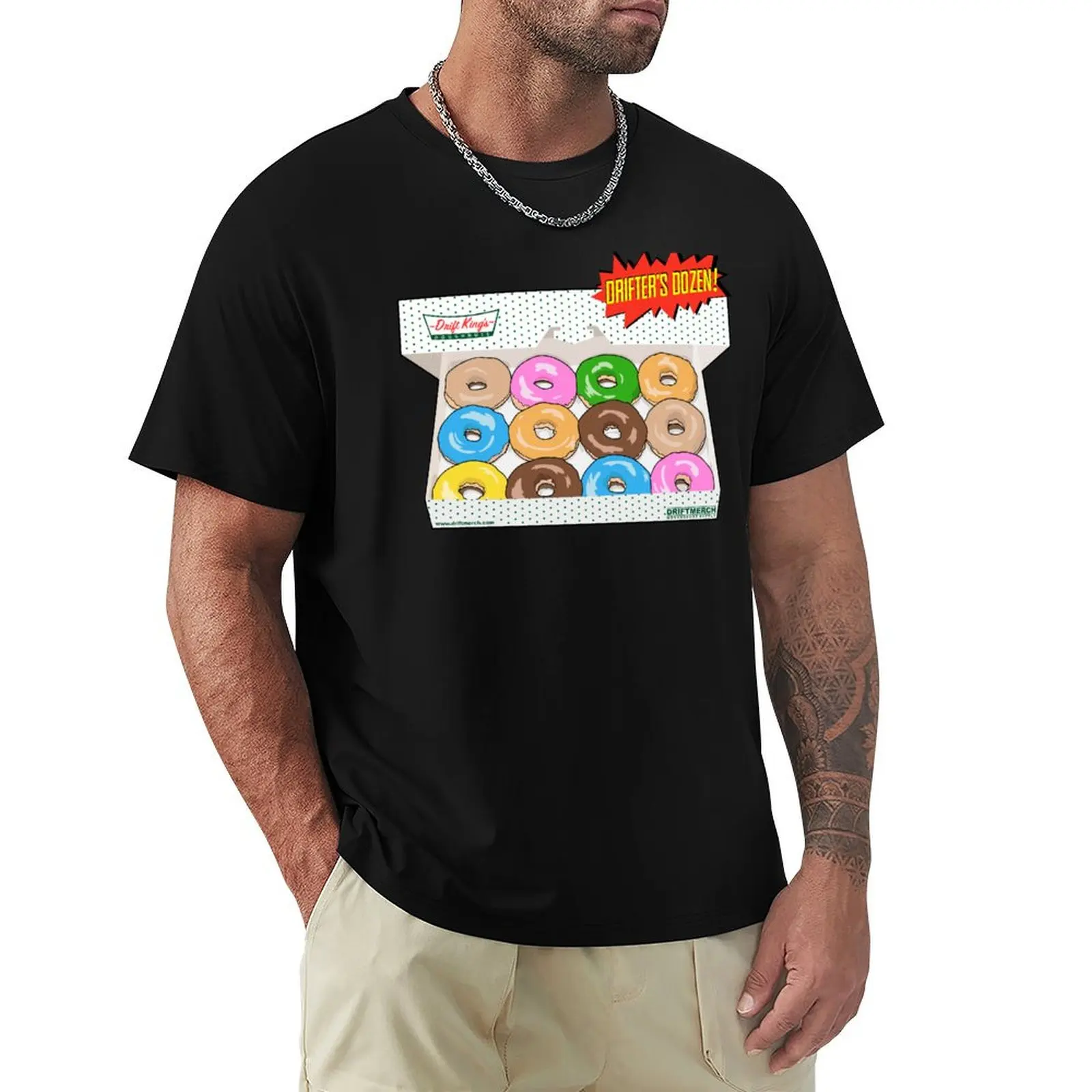 Drift King's Donuts Drifter's Dozen Special Glazed Funny T-Shirt t shirt man plain T-Shirt