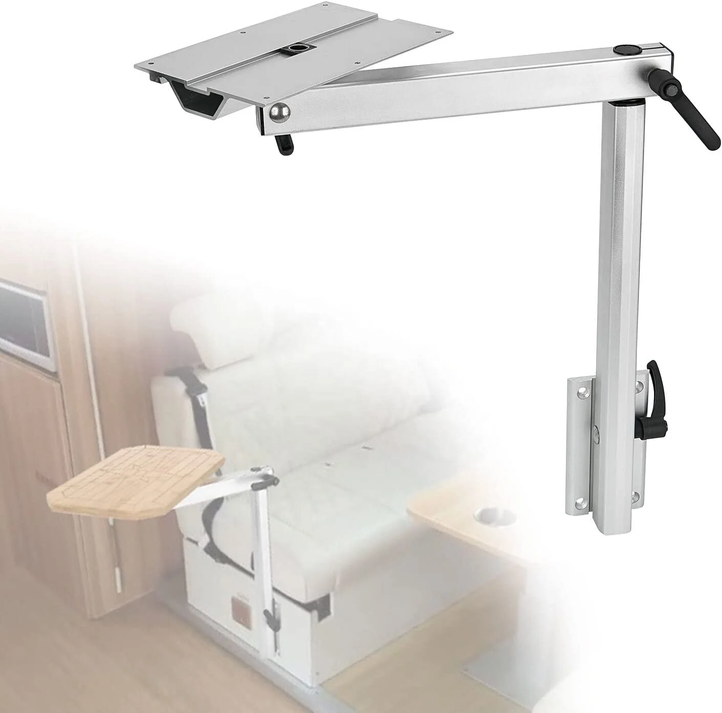 Removable Table Leg RV Accessories Detachable Height Adjustable Aluminum Alloy 360 Degree Rotation For Yachts RV Motorhome