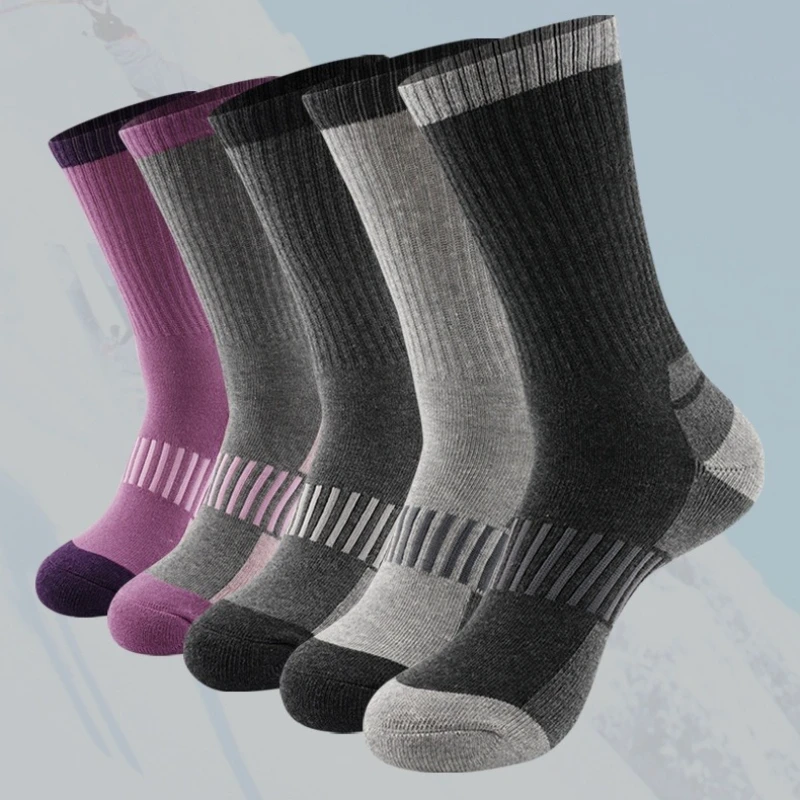 

Two Pairs of Fours Winter Ski Socks,Outdoor Camping Mountaineering Socks, Sports Sweat-absorbing and Cold-resistant Sports Socks