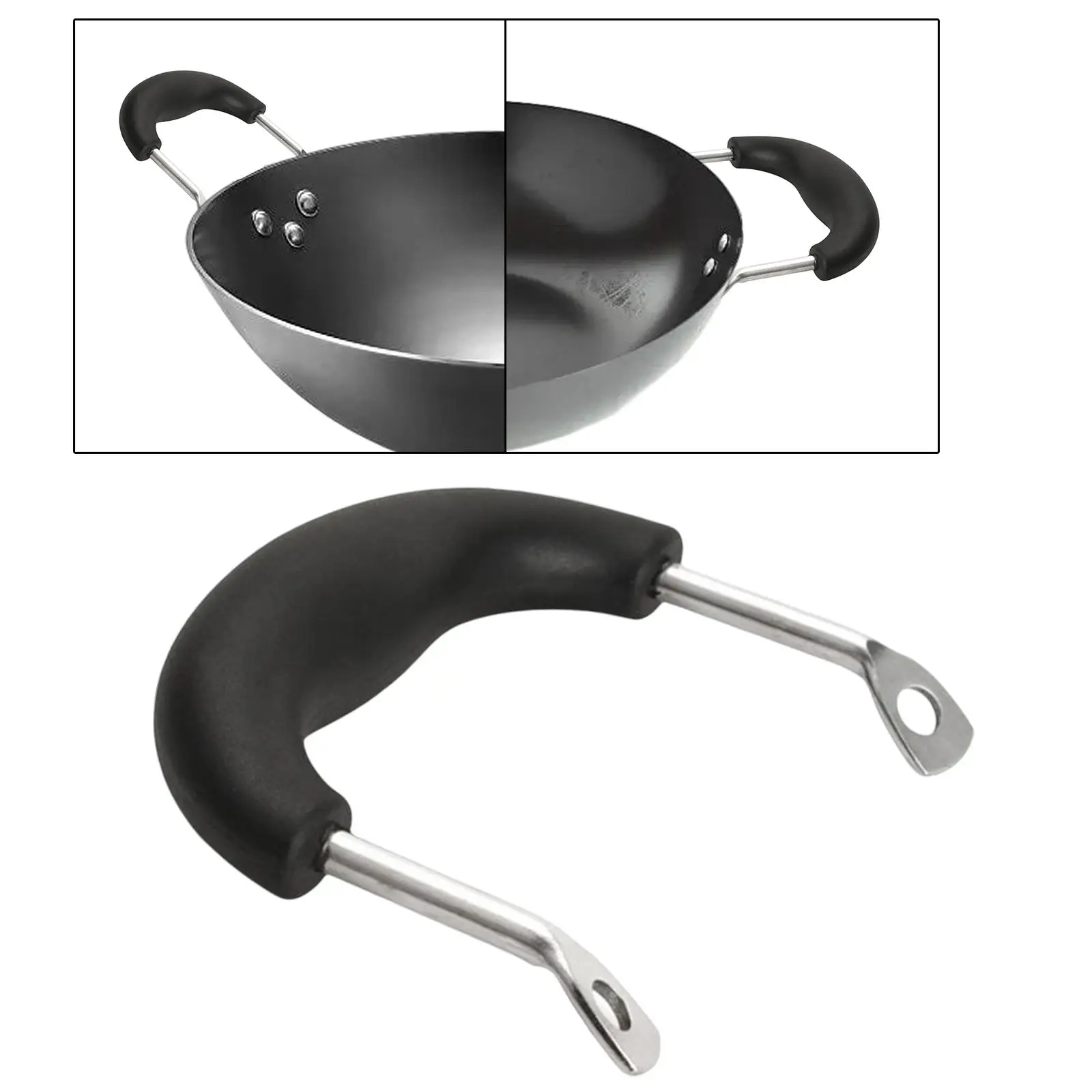 Bakelite Grip Pot Handle Removable Pan Ear Universal 2 Mounting Hole